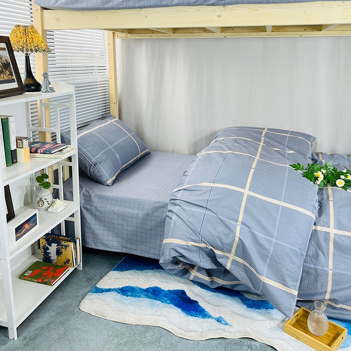 91家纺网 家纺一手货源 找家纺 云梦2025新款全棉印花学生宿舍套件 大作战联名