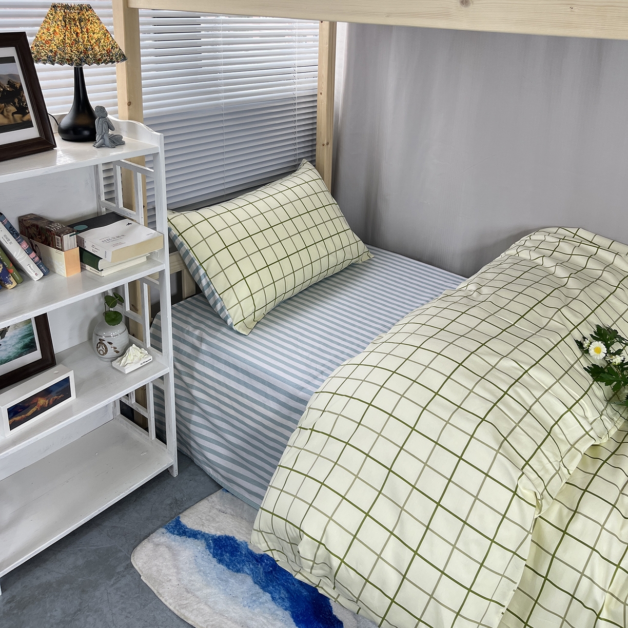 91家纺网 家纺一手货源 找家纺 云梦2025新款全棉印花学生宿舍套件 点名打卡