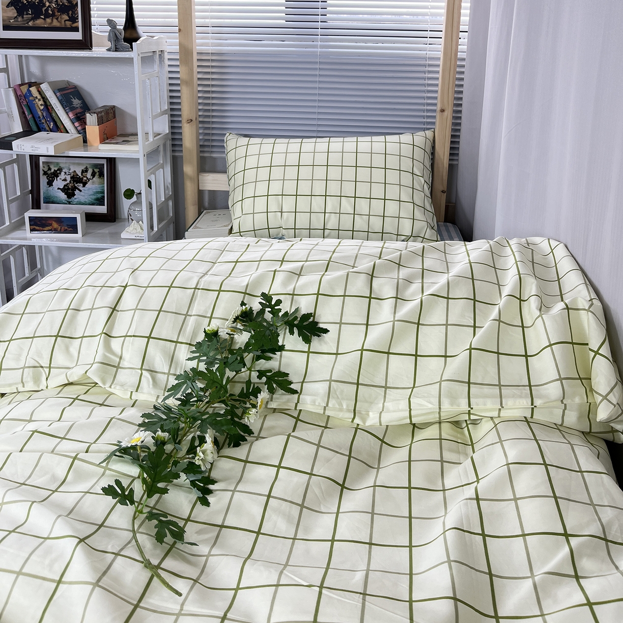 91家纺网 家纺一手货源 找家纺 云梦2025新款全棉印花学生宿舍套件 点名打卡