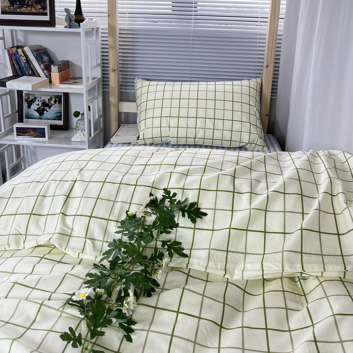 91家纺网 家纺一手货源 找家纺 云梦2025新款全棉印花学生宿舍套件 点名打卡