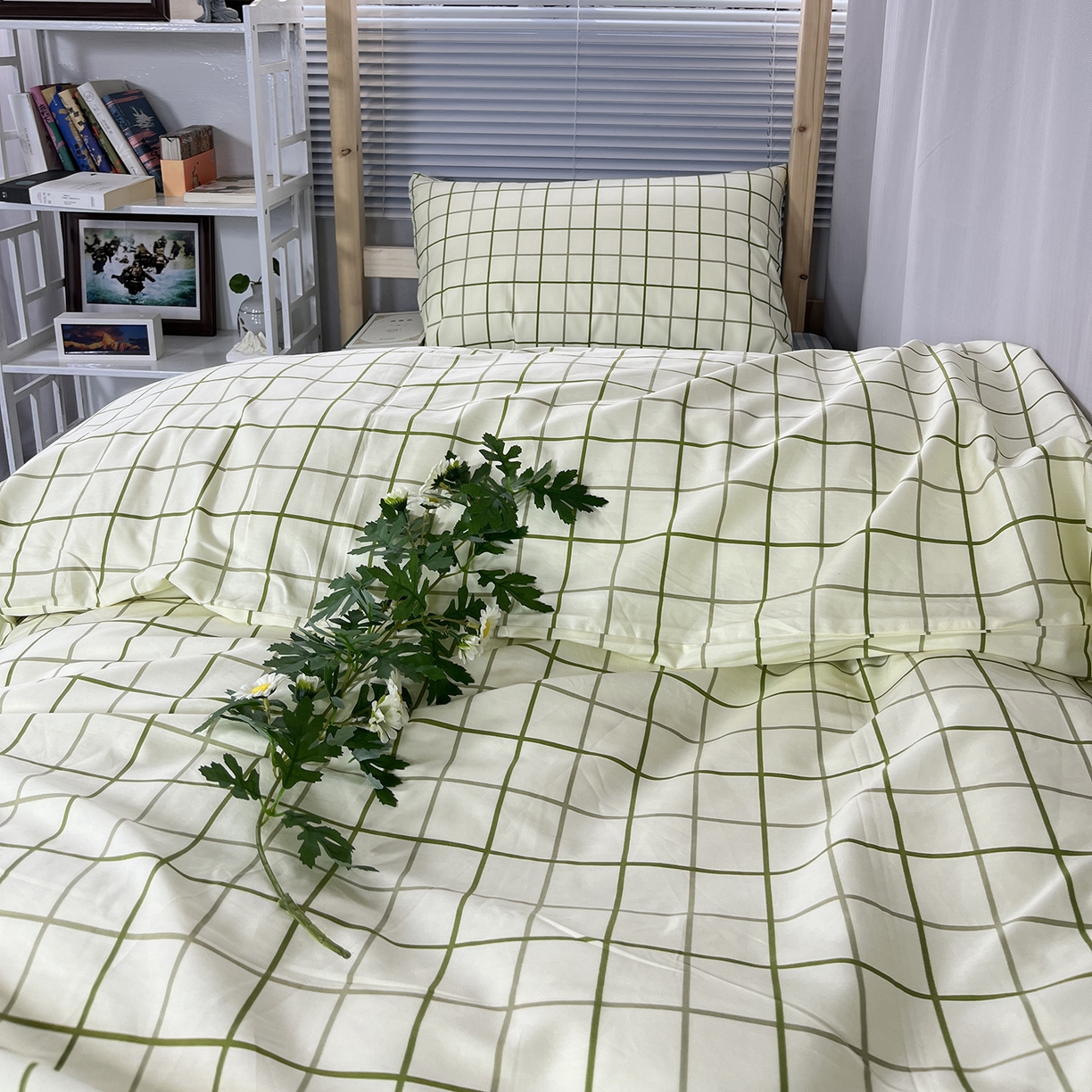 91家纺网 家纺一手货源 找家纺 云梦2025新款全棉印花学生宿舍套件 点名打卡