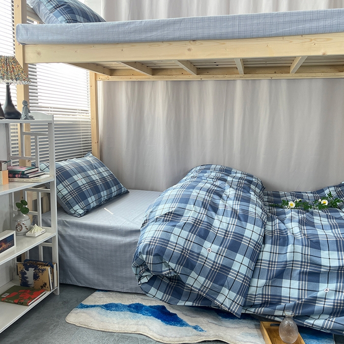 91家纺网 家纺一手货源 找家纺 云梦2025新款全棉印花学生宿舍套件 防污盾牌