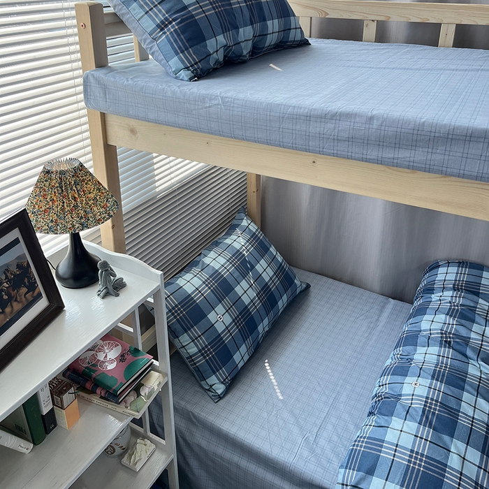 91家纺网 家纺一手货源 找家纺 云梦2025新款全棉印花学生宿舍套件 防污盾牌