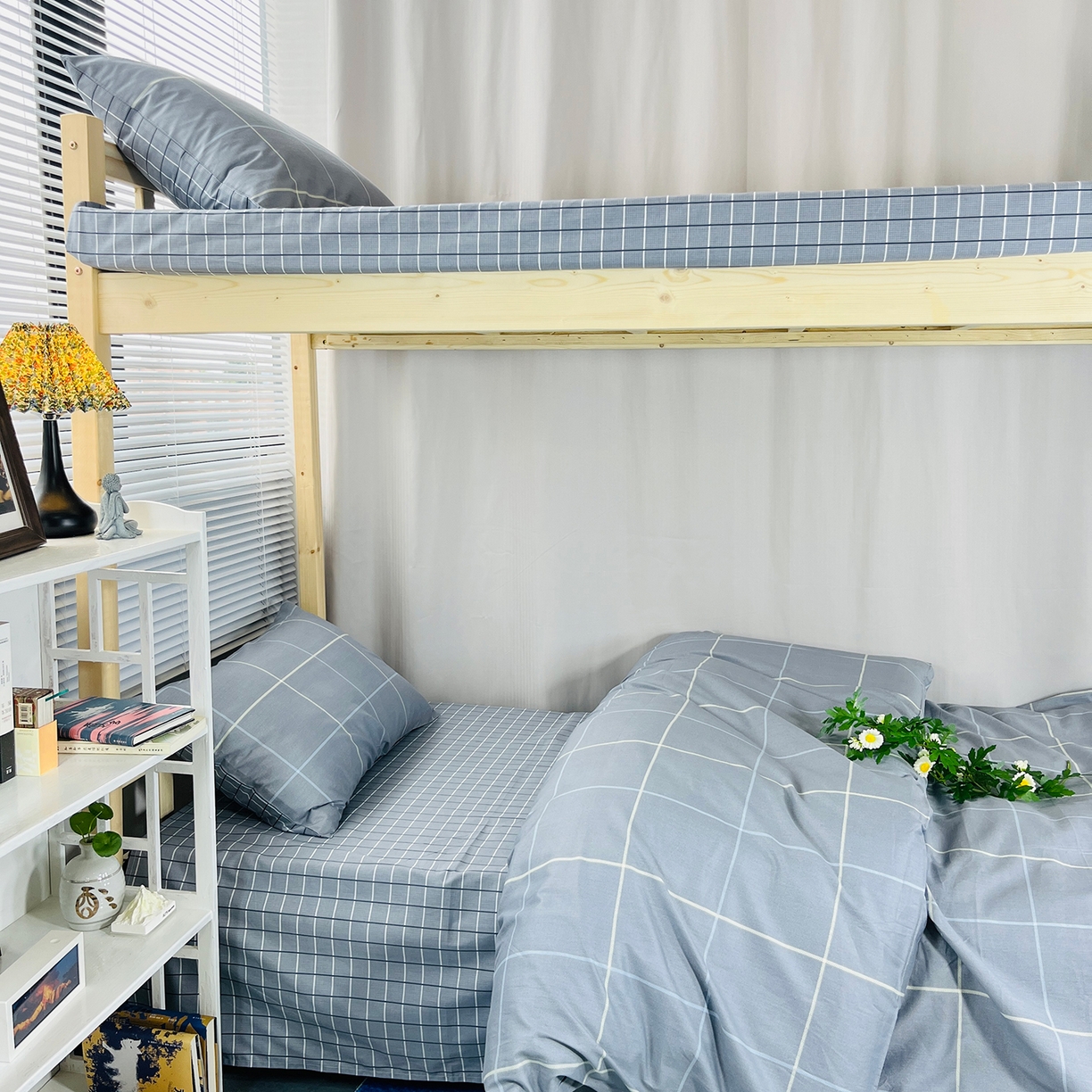 91家纺网 家纺一手货源 找家纺 云梦2025新款全棉印花学生宿舍套件 格调