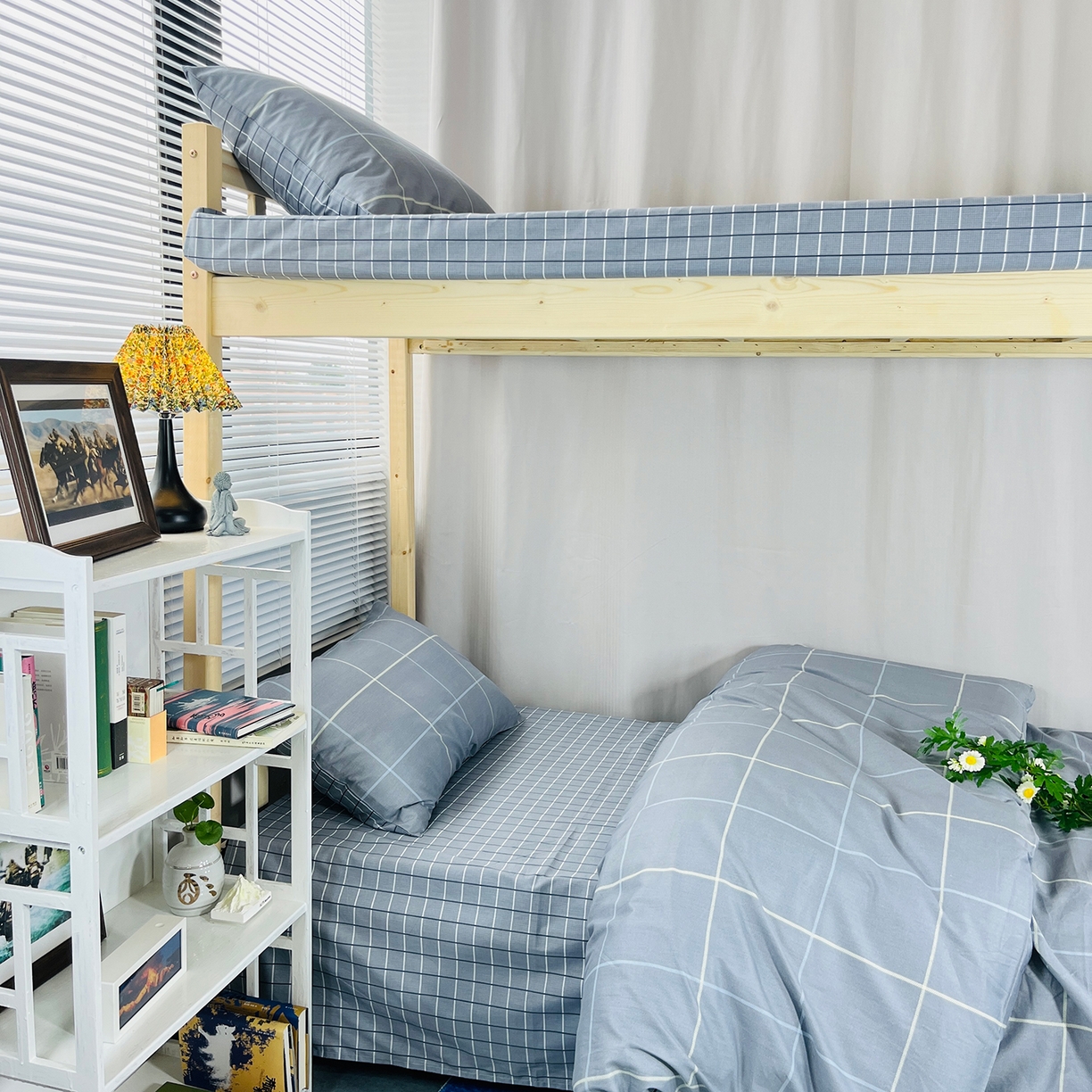 91家纺网 家纺一手货源 找家纺 云梦2025新款全棉印花学生宿舍套件 格调