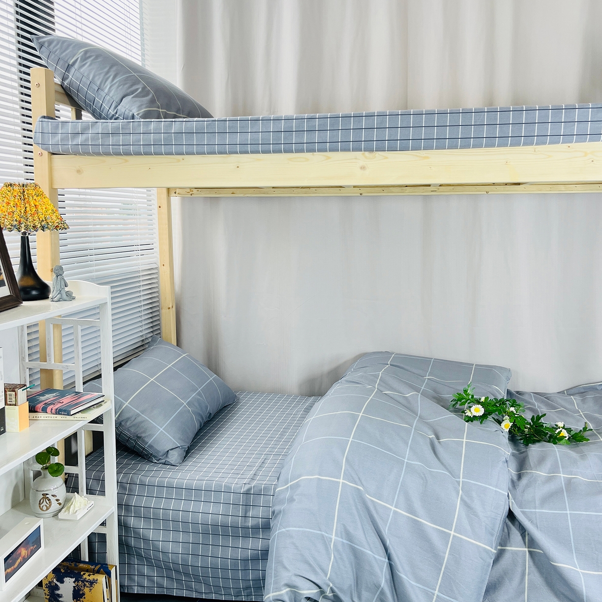 91家纺网 家纺一手货源 找家纺 云梦2025新款全棉印花学生宿舍套件 格调