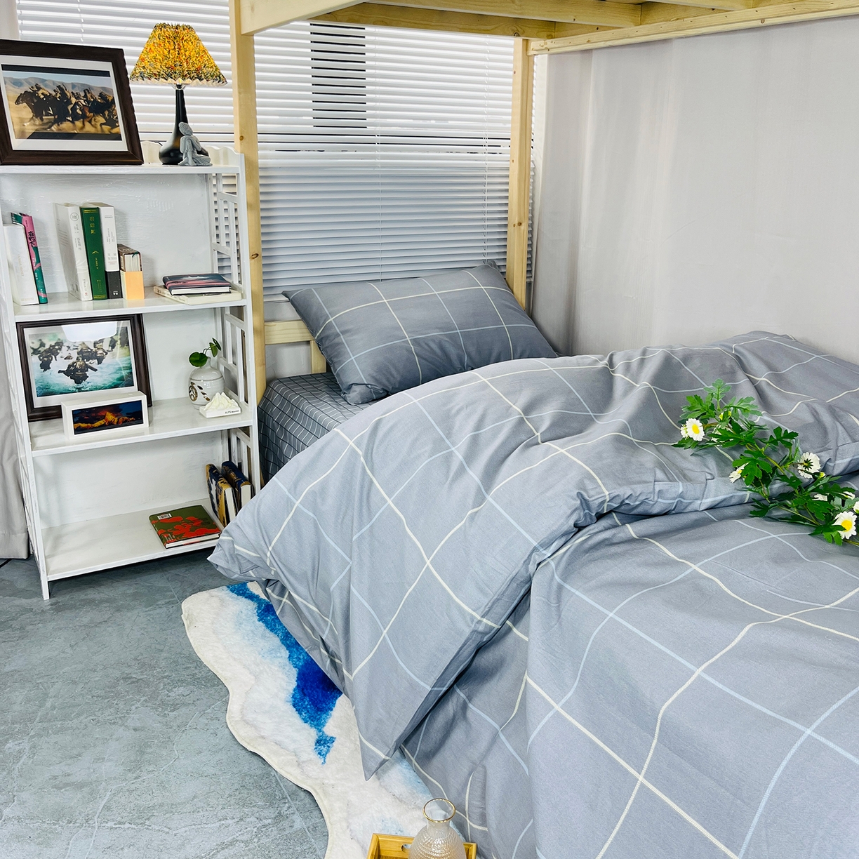 91家纺网 家纺一手货源 找家纺 云梦2025新款全棉印花学生宿舍套件 格调