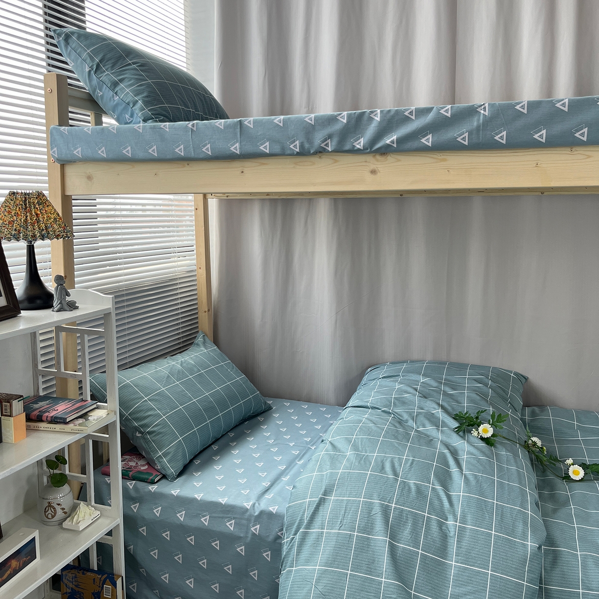 91家纺网 家纺一手货源 找家纺 云梦2025新款全棉印花学生宿舍套件 格调生活