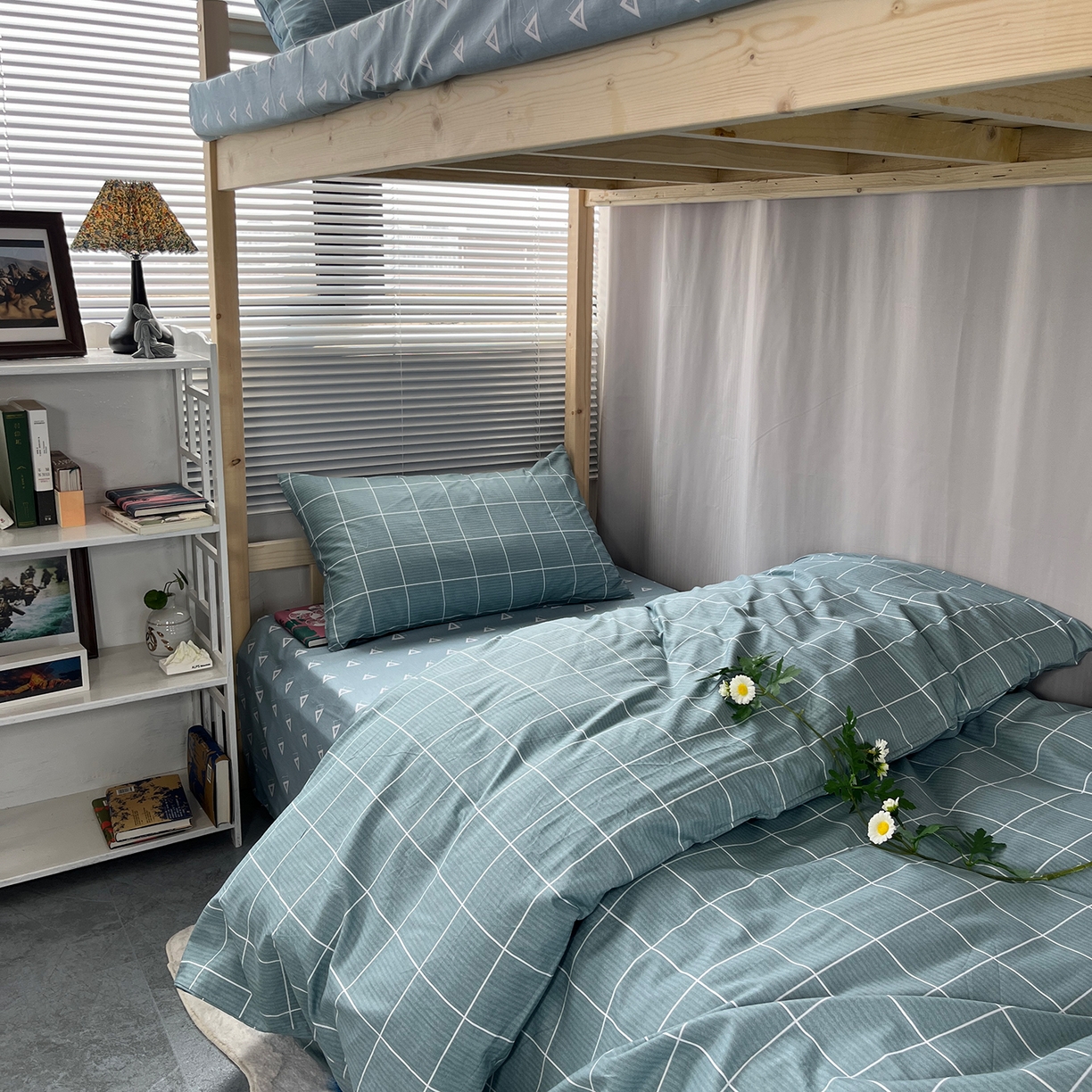 91家纺网 家纺一手货源 找家纺 云梦2025新款全棉印花学生宿舍套件 格调生活