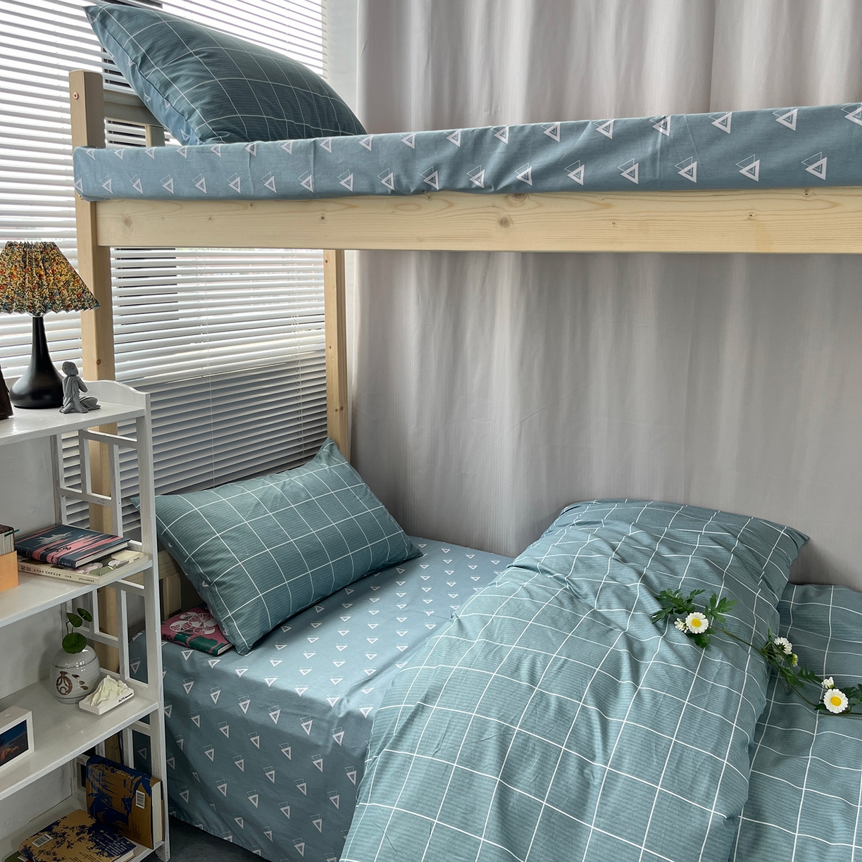 91家纺网 家纺一手货源 找家纺 云梦2025新款全棉印花学生宿舍套件 格调生活