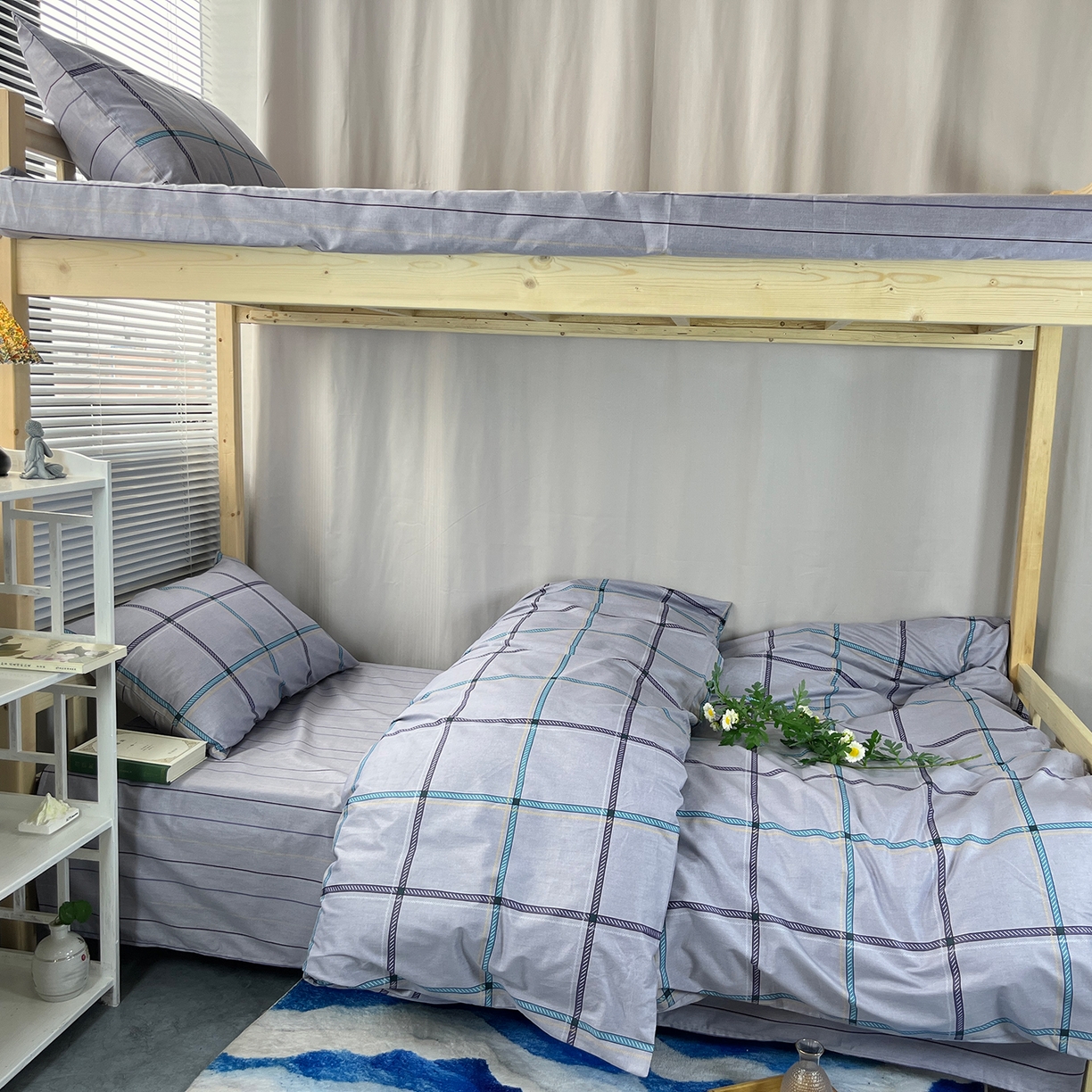 91家纺网 家纺一手货源 找家纺 （总）云梦13372全棉学生宿舍纯棉三六件套全棉三件套源头工厂常年有货