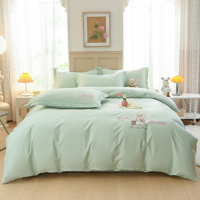 91家纺网 家纺一手货源 找家纺 （总）登登家纺 2025新款A类长绒棉刺绣四件套-卡通