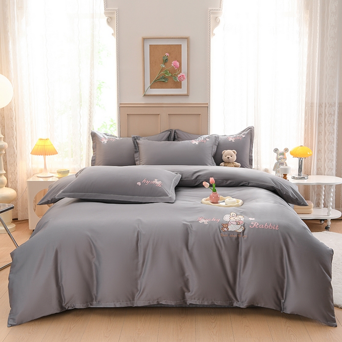 91家纺网 家纺一手货源 找家纺 （总）登登家纺 2025新款A类长绒棉刺绣四件套-卡通