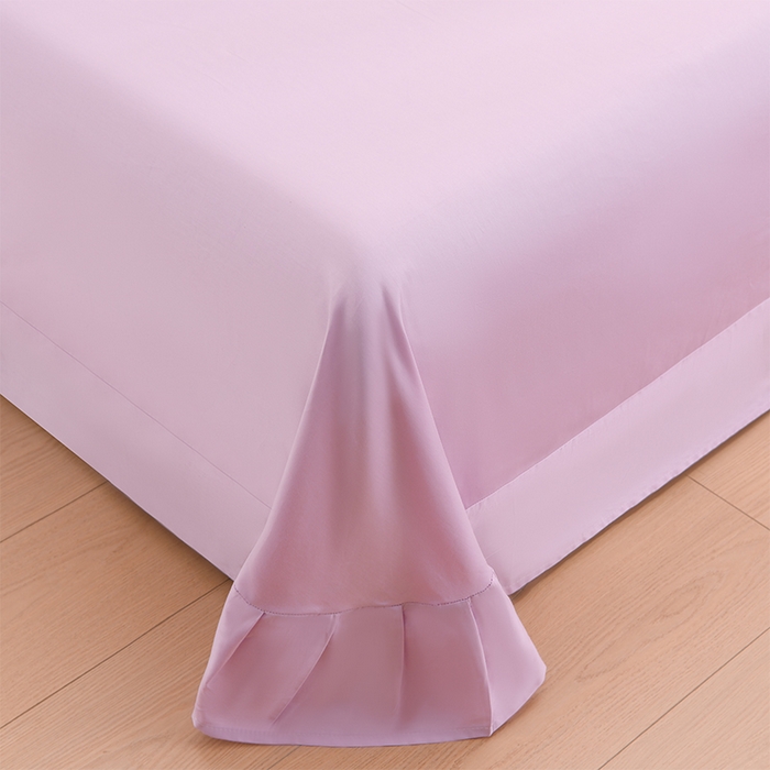 91家纺网 家纺一手货源 找家纺 登登家纺 2025新款A类长绒棉刺绣四件套-卡通 兔熊-白紫