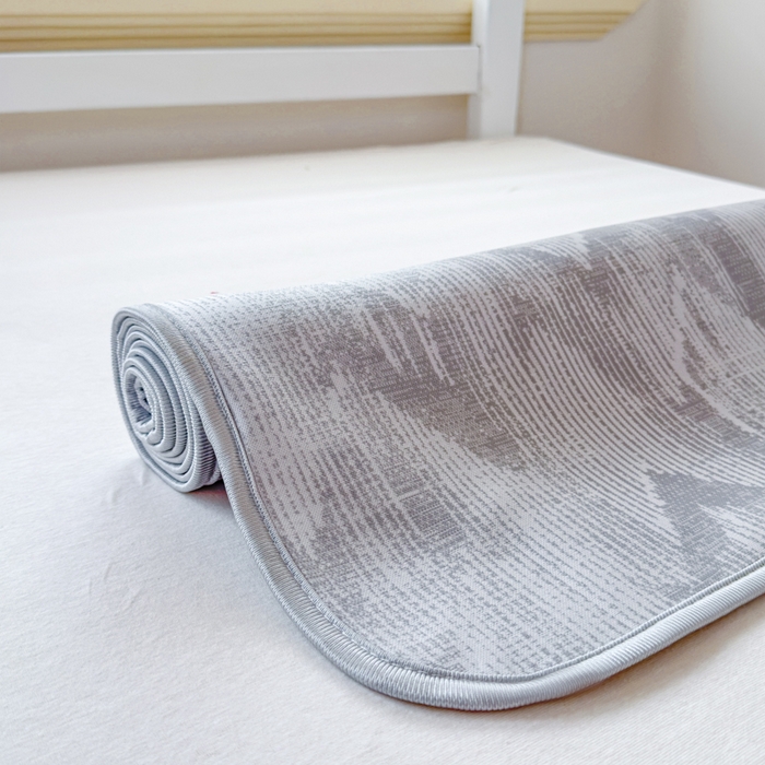 91家纺网 家纺一手货源 找家纺 小萌虎 2025新款亲肤舒适学生宿舍凉席PE凉感凉席席子 学生款山溪-灰