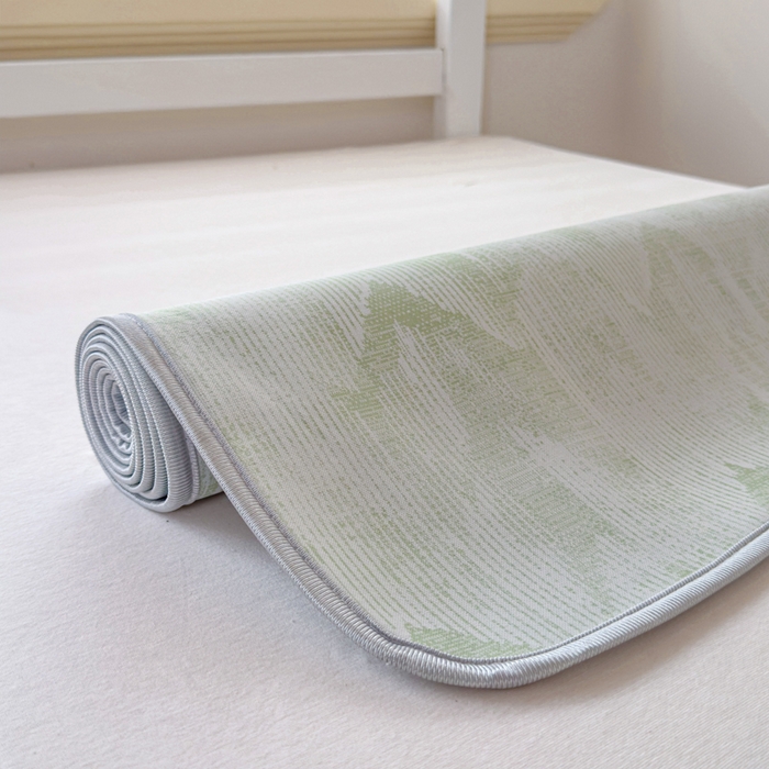 91家纺网 家纺一手货源 找家纺 小萌虎 2025新款亲肤舒适学生宿舍凉席PE凉感凉席席子 学生款山溪-绿