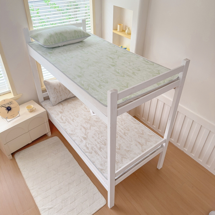 91家纺网 家纺一手货源 找家纺 小萌虎 2025新款亲肤舒适学生宿舍凉席PE凉感凉席席子 学生款山溪-咖