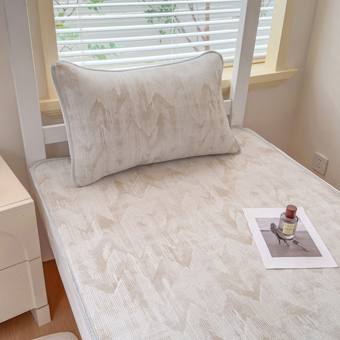 91家纺网 家纺一手货源 找家纺 小萌虎 2025新款亲肤舒适学生宿舍凉席PE凉感凉席席子 学生款山溪-咖