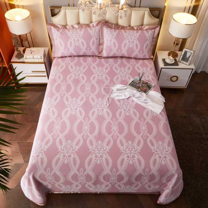 91家纺网 家纺一手货源 找家纺 （总）威克凯丽 2025新款活性印花款纯竹纤维软凉席三件套