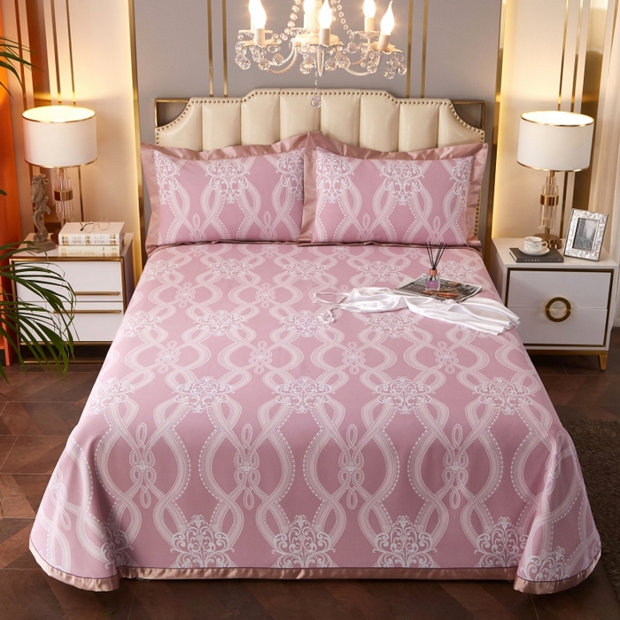 91家纺网 家纺一手货源 找家纺 （总）威克凯丽 2025新款活性印花款纯竹纤维软凉席三件套