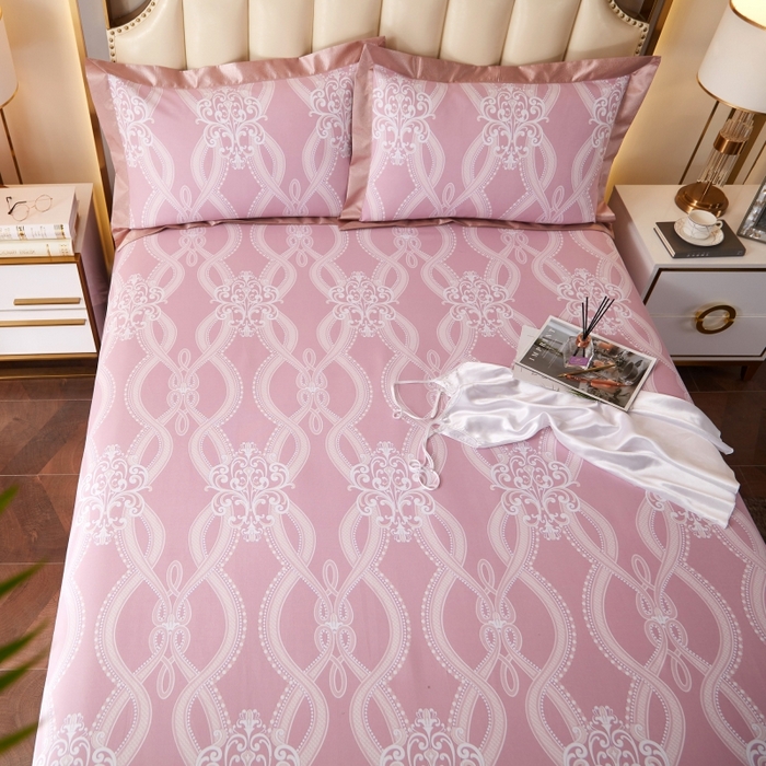 91家纺网 家纺一手货源 找家纺 （总）威克凯丽 2025新款活性印花款纯竹纤维软凉席三件套