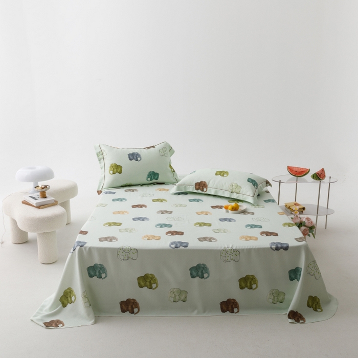 91家纺网 家纺一手货源 找家纺 （总）威克凯丽 2025新款活性印花款纯竹纤维软凉席三件套