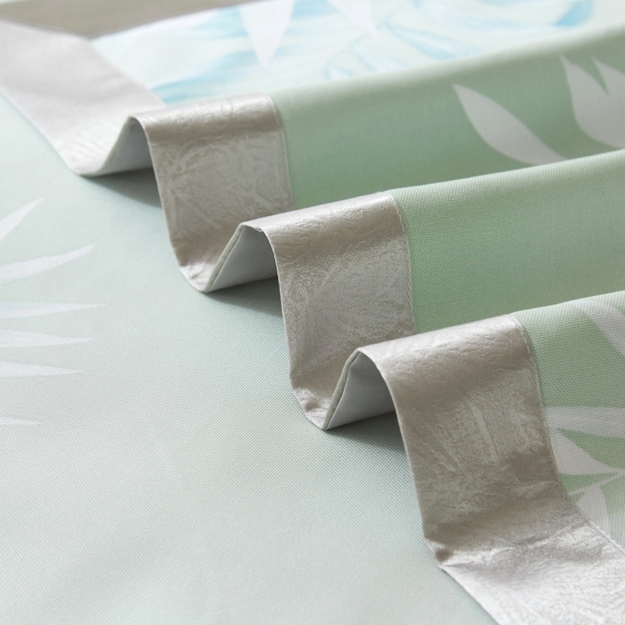 91家纺网 家纺一手货源 找家纺 威克凯丽 2025新款活性印花款纯竹纤维软凉席三件套 扶春-绿