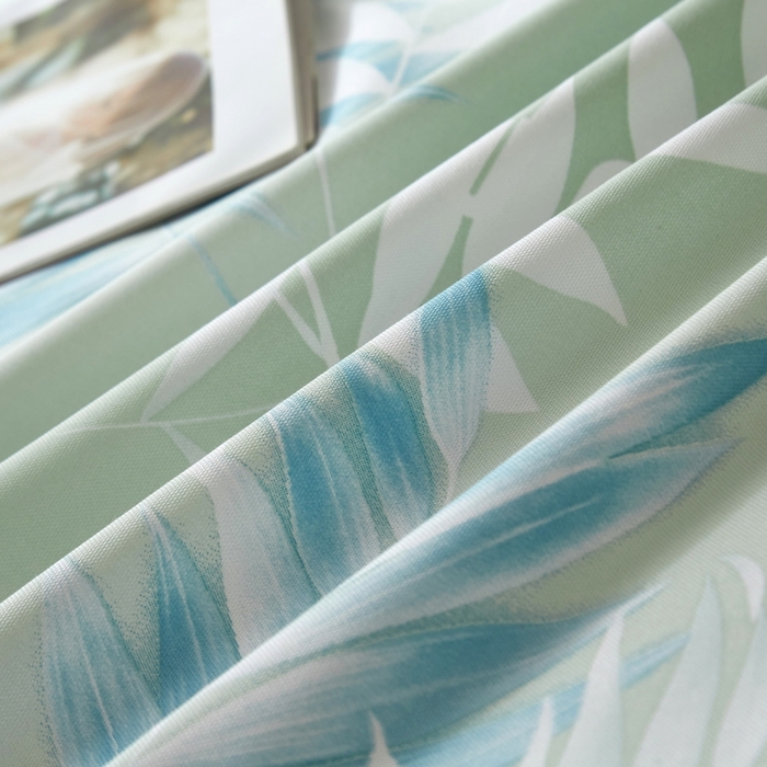 91家纺网 家纺一手货源 找家纺 威克凯丽 2025新款活性印花款纯竹纤维软凉席三件套 扶春-绿