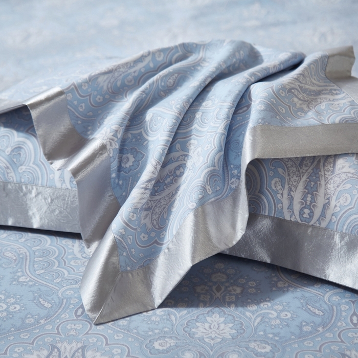 91家纺网 家纺一手货源 找家纺 威克凯丽 2025新款活性印花款纯竹纤维软凉席三件套 梦伊莎