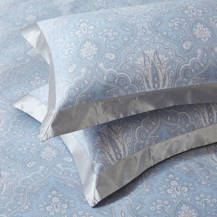 91家纺网 家纺一手货源 找家纺 威克凯丽 2025新款活性印花款纯竹纤维软凉席三件套 梦伊莎