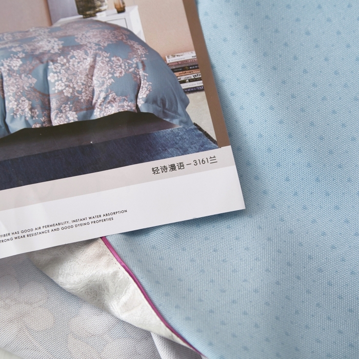 91家纺网 家纺一手货源 找家纺 威克凯丽 2025新款活性印花款纯竹纤维软凉席三件套 轻诗漫语-兰