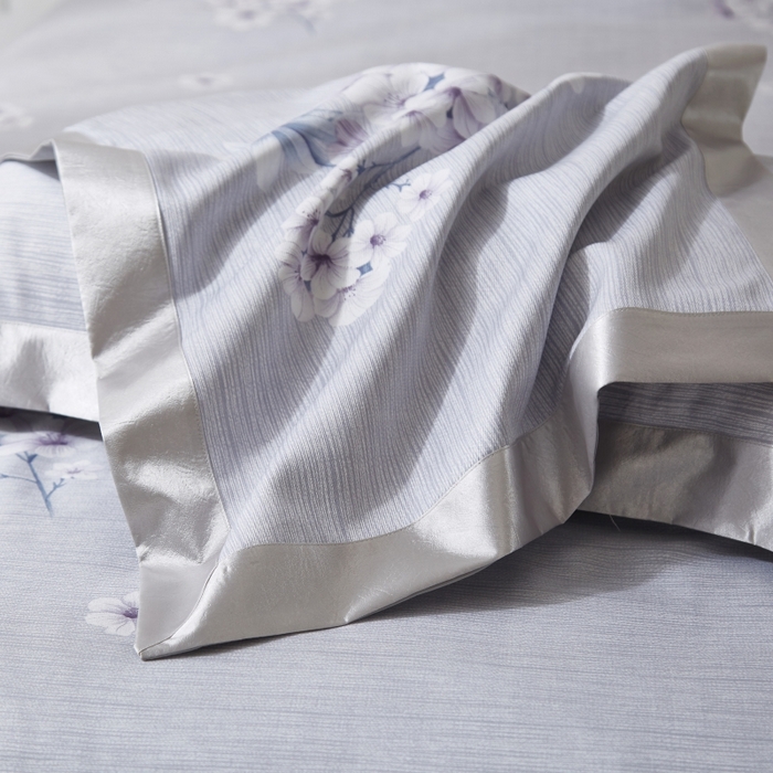 91家纺网 家纺一手货源 找家纺 威克凯丽 2025新款活性印花款纯竹纤维软凉席三件套 婉玲