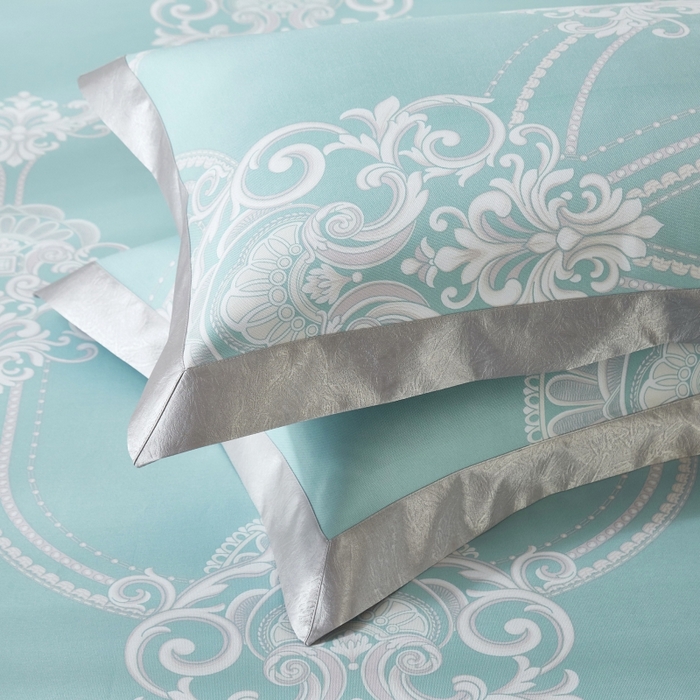 91家纺网 家纺一手货源 找家纺 威克凯丽 2025新款活性印花款纯竹纤维软凉席三件套 维也纳