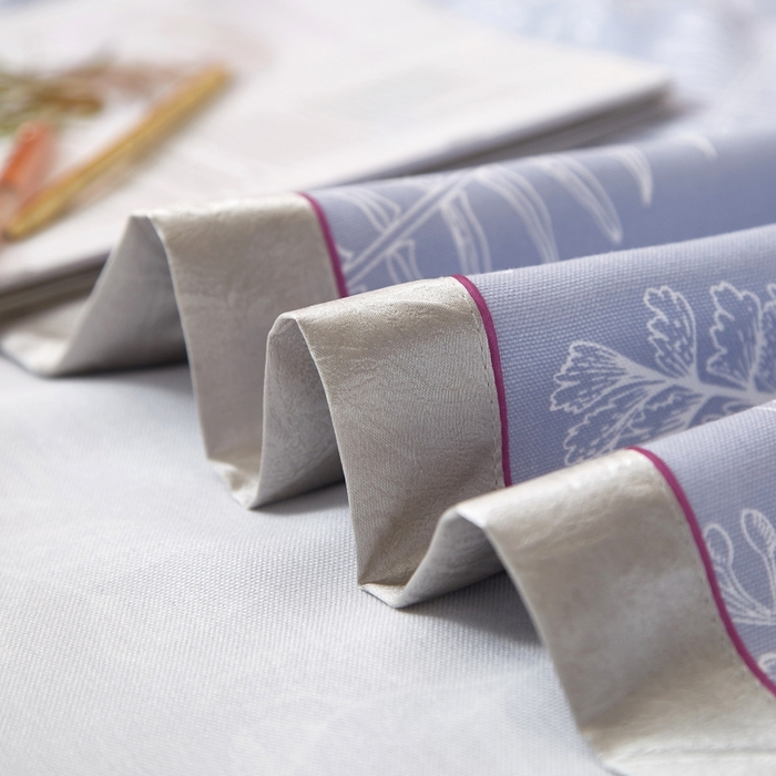 91家纺网 家纺一手货源 找家纺 威克凯丽 2025新款活性印花款纯竹纤维软凉席三件套 叶恵美-蓝