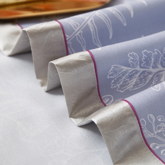 91家纺网 家纺一手货源 找家纺 威克凯丽 2025新款活性印花款纯竹纤维软凉席三件套 叶恵美-蓝