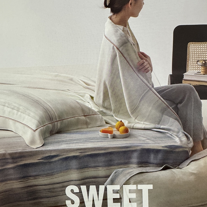 威克凯丽 2025新款活性印花款纯竹纤维软凉席三件套 魅之韵