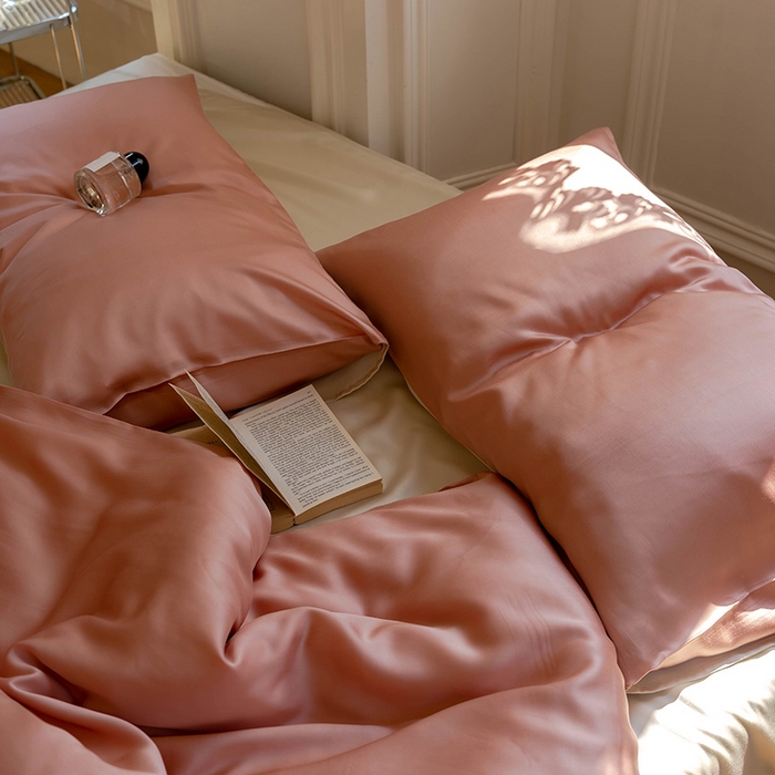 91家纺网 家纺一手货源 找家纺 威克凯丽 2025新款60支纯色兰精天丝四件套--风格一 芝芝淘淘-极地白