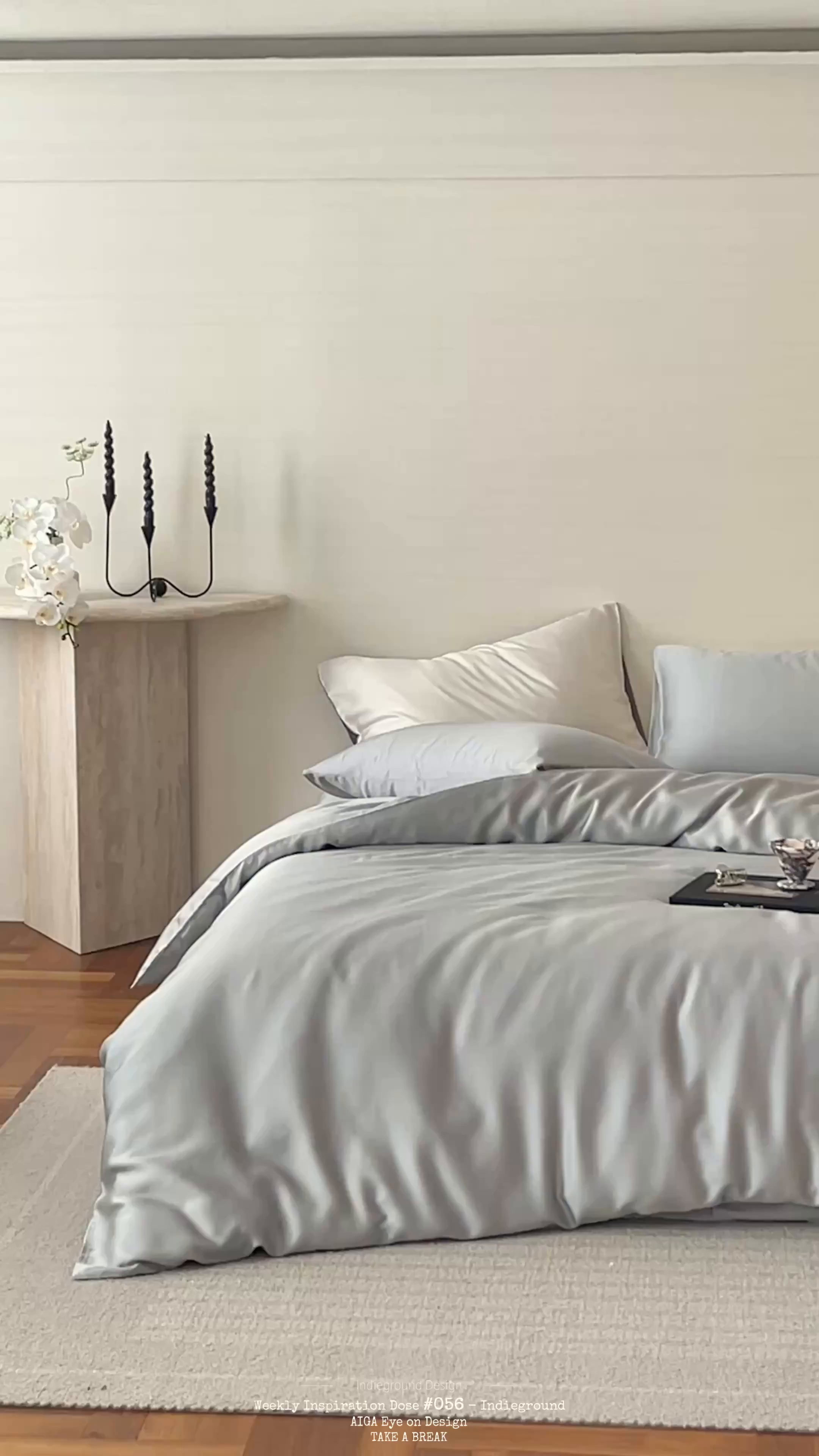 91家纺网 家纺一手货源 找家纺 威克凯丽 2025新款60支纯色兰精天丝四件套--风格二 云纱灰