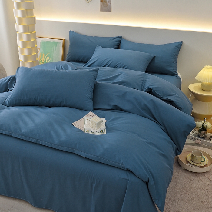 91家纺网 家纺一手货源 找家纺 （总）启优家纺 2025新款13372全棉纯棉纯色四件套