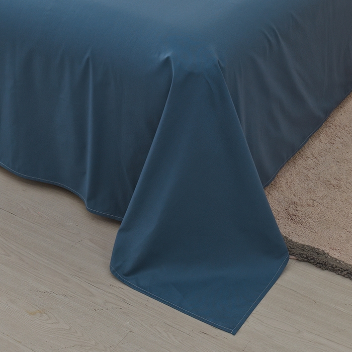 91家纺网 家纺一手货源 找家纺 启优家纺 2025新款13372全棉纯棉纯色四件套 宝蓝