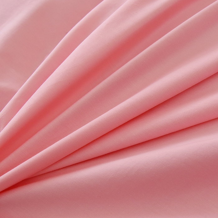 91家纺网 家纺一手货源 找家纺 启优家纺 2025新款13372全棉纯棉纯色四件套 樱花粉