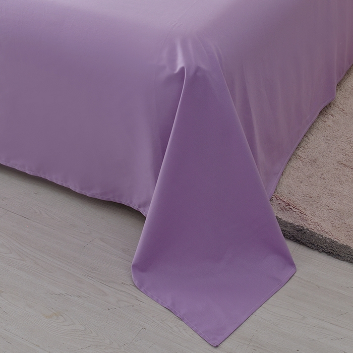 91家纺网 家纺一手货源 找家纺 启优家纺 2025新款13372全棉纯棉纯色四件套 丁香紫