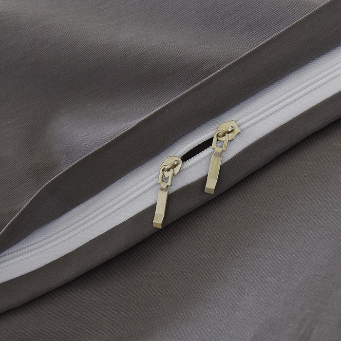 91家纺网 家纺一手货源 找家纺 启优家纺 2025新款13372全棉纯棉纯色四件套 深灰