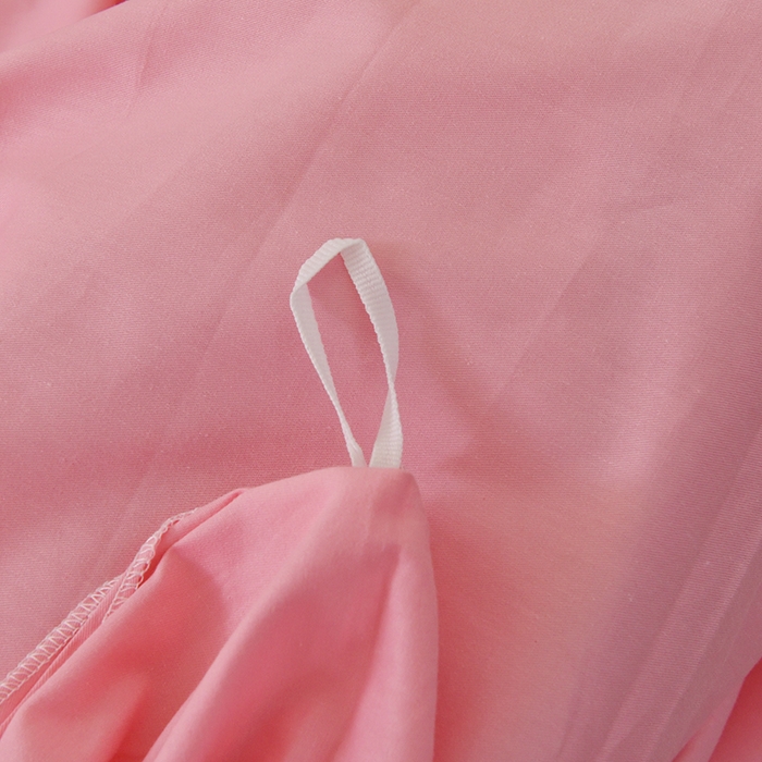 91家纺网 家纺一手货源 找家纺 启优家纺 2025新款13372全棉纯棉纯色四件套 樱花粉