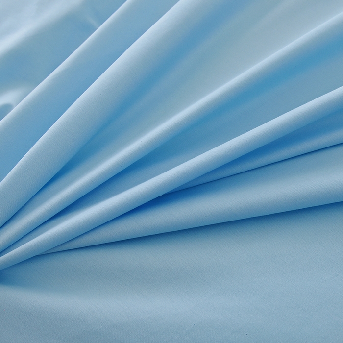 91家纺网 家纺一手货源 找家纺 启优家纺 2025新款13372全棉纯棉纯色四件套 清水蓝