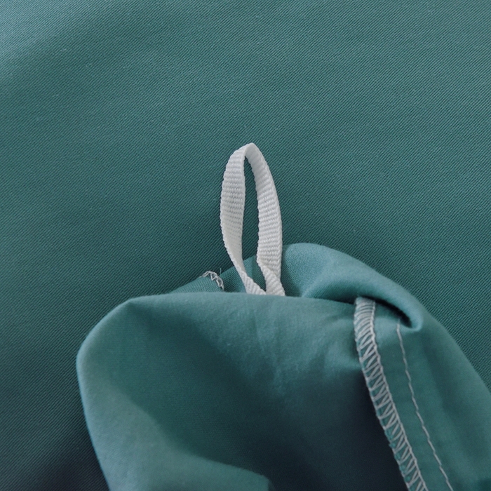 91家纺网 家纺一手货源 找家纺 启优家纺 2025新款13372全棉纯棉纯色四件套 海茵蓝