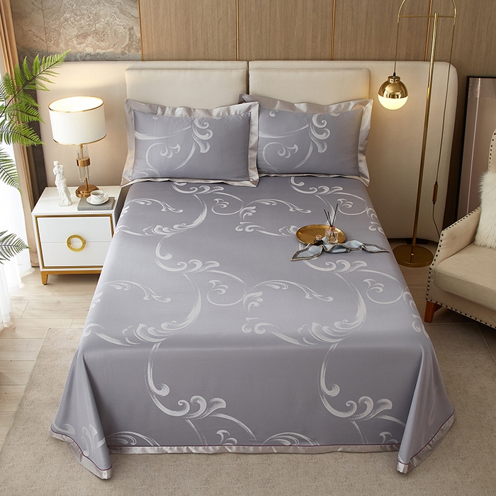 91家纺网 家纺一手货源 找家纺 （总）威克凯丽 2025新款重磅七彩大提花纯竹纤维软凉席三件套