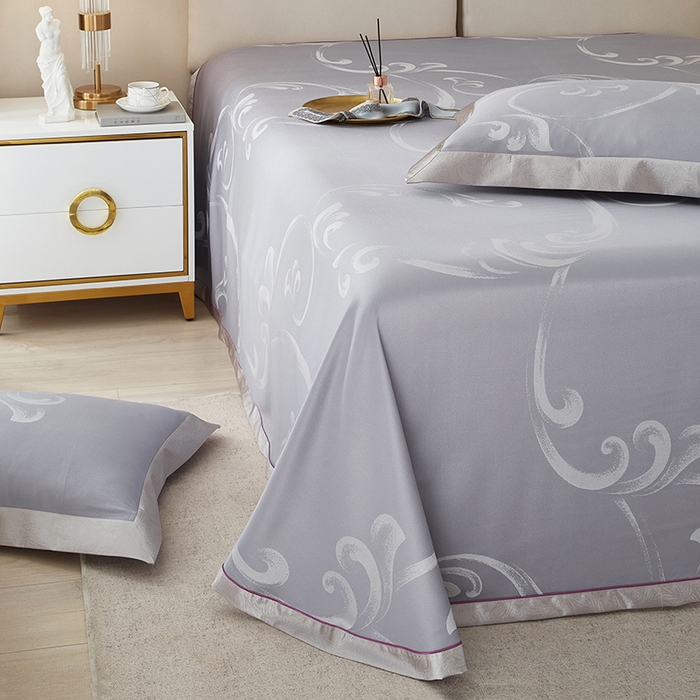 91家纺网 家纺一手货源 找家纺 （总）威克凯丽 2025新款重磅七彩大提花纯竹纤维软凉席三件套