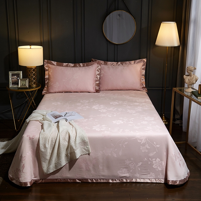 91家纺网 家纺一手货源 找家纺 威克凯丽 2025新款重磅七彩大提花纯竹纤维软凉席三件套 花韵