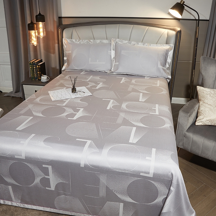 91家纺网 家纺一手货源 找家纺 威克凯丽 2025新款重磅七彩大提花纯竹纤维软凉席三件套 彼得